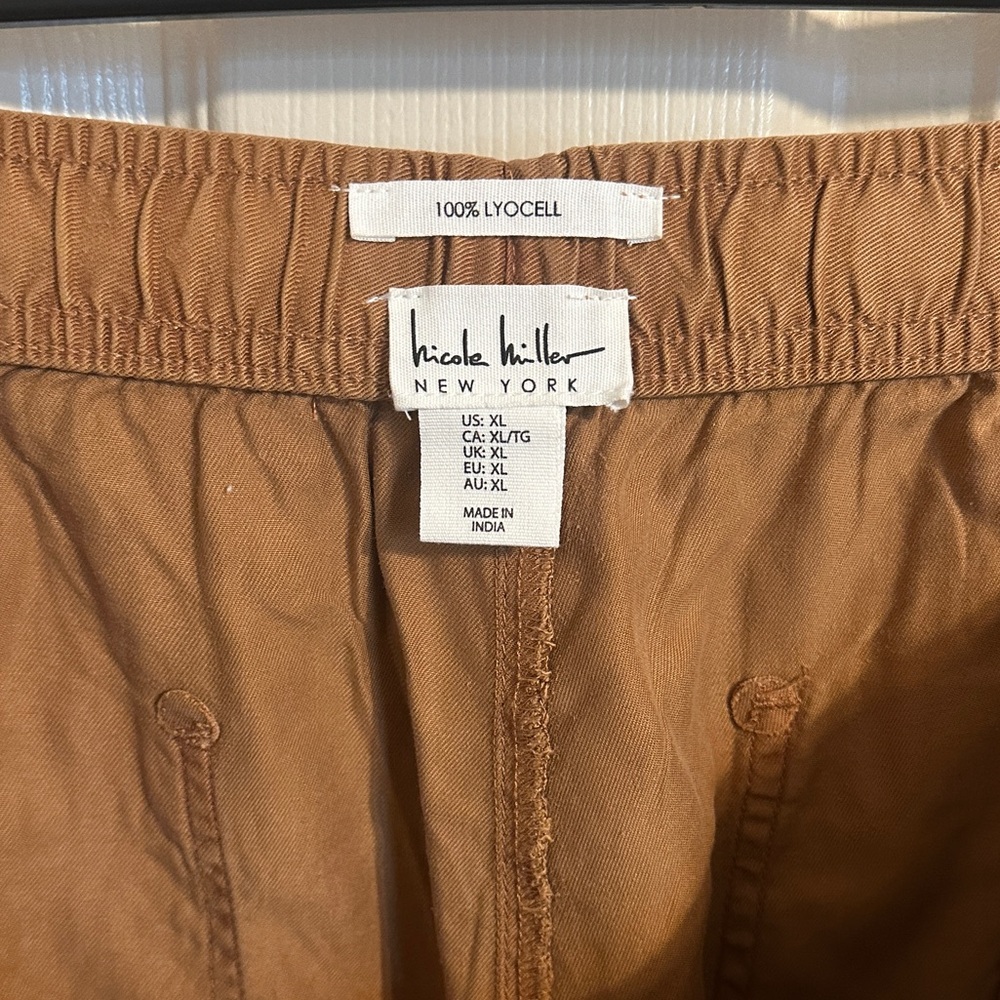 Nicole Miller New York Lyocell Cargo Joggers, Rust, Sz XL - Picture 7 of 8